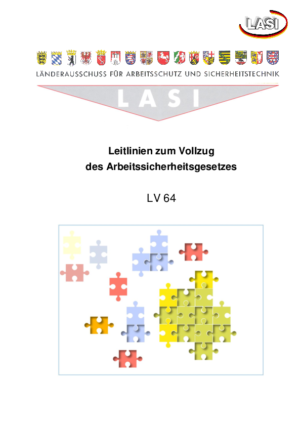 LV 64: Leitlinien zum Vollzug des Arbeitssicherheitsgesetzes